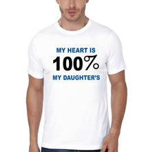 Load image into Gallery viewer, My heart is 100 % Father and Daughter Matching T-Shirt- KidsFashionVilla
