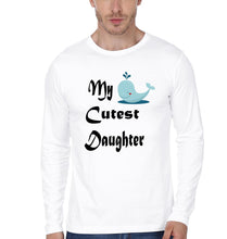 Load image into Gallery viewer, My Cutest Daughter My Strongest Dad Father and Daughter Matching Full Sleeves T-Shirt- KidsFashionVilla
