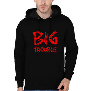 Big Trouble  Lil Trouble Father and Son Matching Hoodies- KidsFashionVilla