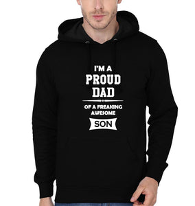 I Am Proud Dad I Am Proud Baby Father and Son Matching Hoodies- KidsFashionVilla