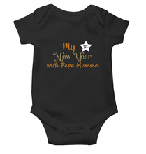 Load image into Gallery viewer, My First New Year With Papa Mumma Rompers for Baby Boy- KidsFashionVilla
