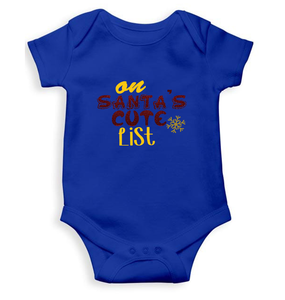 On Santas Cute List Christmas Rompers for Baby Boy- KidsFashionVilla