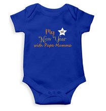 Load image into Gallery viewer, My First New Year With Papa Mumma Rompers for Baby Boy- KidsFashionVilla
