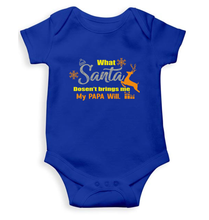 Load image into Gallery viewer, What Santa Will Dosent Brings My Papa Will Christmas Rompers for Baby Boy- KidsFashionVilla
