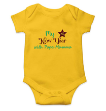 Load image into Gallery viewer, My First New Year With Papa Mumma Rompers for Baby Boy- KidsFashionVilla
