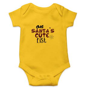 On Santas Cute List Christmas Rompers for Baby Boy- KidsFashionVilla