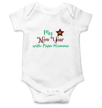 Load image into Gallery viewer, My First New Year With Papa Mumma Rompers for Baby Boy- KidsFashionVilla
