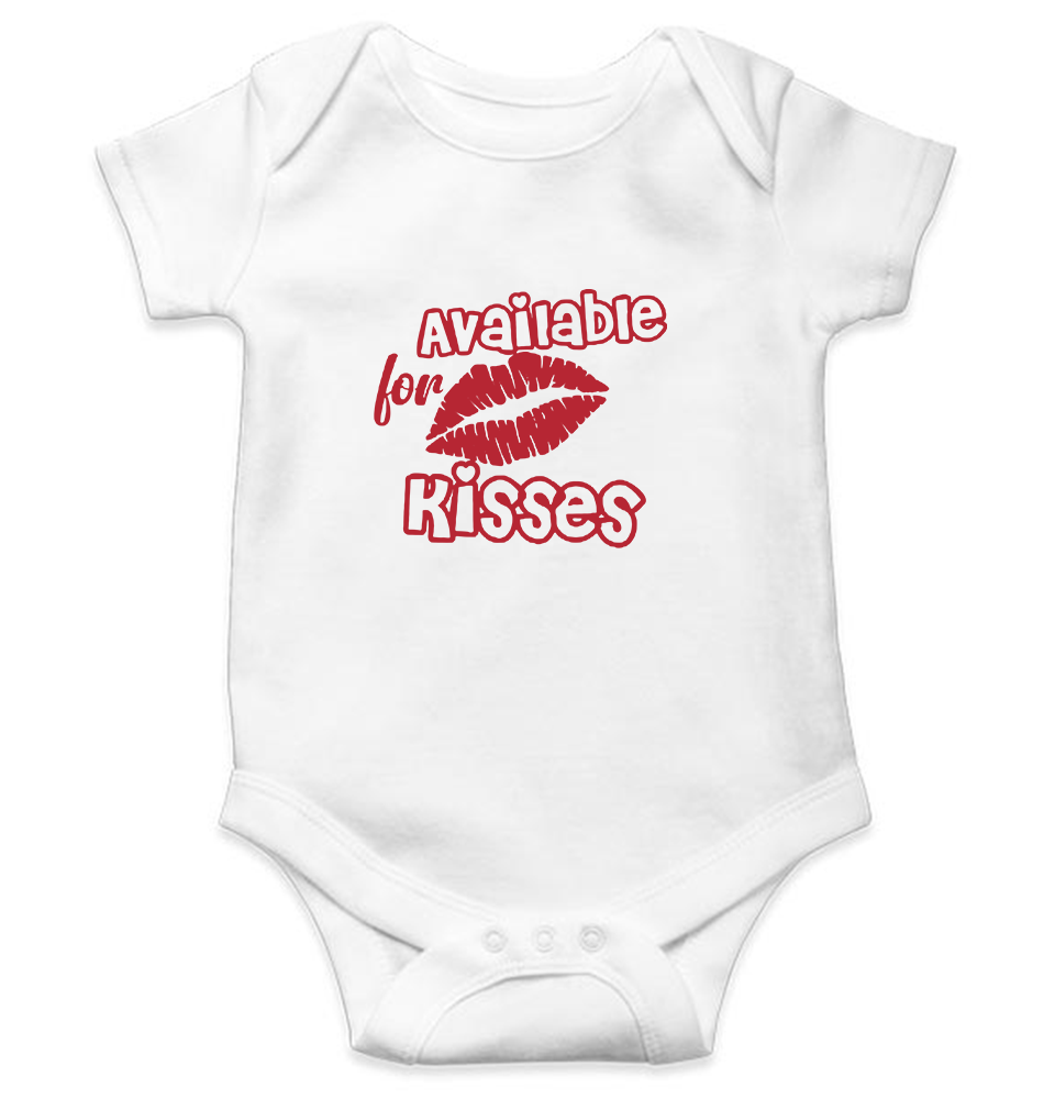 Available For Kisses New Year Rompers for Baby Boy- KidsFashionVilla