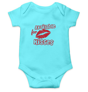 Available For Kisses New Year Rompers for Baby Boy- KidsFashionVilla