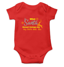 Load image into Gallery viewer, What Santa Will Dosent Brings My Papa Will Christmas Rompers for Baby Boy- KidsFashionVilla
