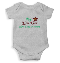 Load image into Gallery viewer, My First New Year With Papa Mumma Rompers for Baby Boy- KidsFashionVilla
