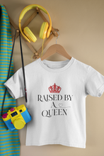 Load image into Gallery viewer, Raised By A Queen Mother And Son White Matching T-Shirt- KidsFashionVilla
