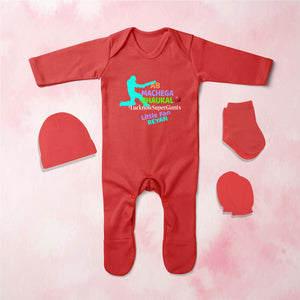 Custom Name IPL LSG LucknowSuperGiants Jumpsuit with Cap, Mittens and Booties Romper Set for Baby Boy - KidsFashionVilla