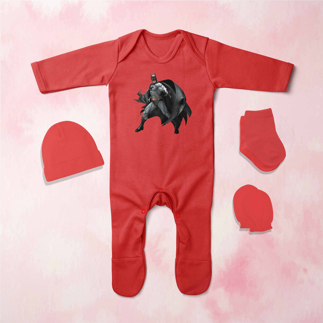 Best Cartoon Jumpsuit with Cap, Mittens and Booties Romper Set for Baby Boy - KidsFashionVilla