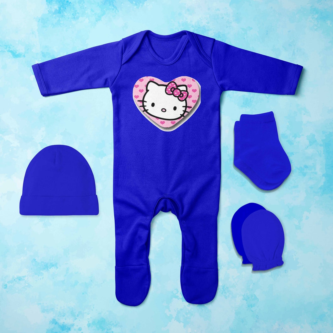 Most Cutie Cartoon Jumpsuit with Cap, Mittens and Booties Romper Set for Baby Boy - KidsFashionVilla