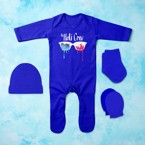 The Holi Crew Holi Jumpsuit with Cap, Mittens and Booties Romper Set for Baby Boy - KidsFashionVilla