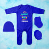 Custom Name Garbe Ghumva Re Navratri Jumpsuit with Cap, Mittens and Booties Romper Set for Baby Girl - KidsFashionVilla