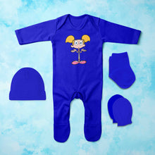 Load image into Gallery viewer, Cute Cartoon Jumpsuit with Cap, Mittens and Booties Romper Set for Baby Boy - KidsFashionVilla
