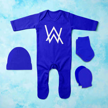 Load image into Gallery viewer, Alan Walker Jumpsuit with Cap, Mittens and Booties Romper Set for Baby Boy - KidsFashionVilla
