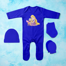 Load image into Gallery viewer, Beautiful Cartoon Jumpsuit with Cap, Mittens and Booties Romper Set for Baby Girl - KidsFashionVilla
