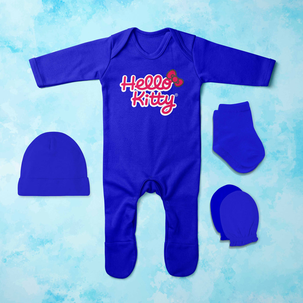 Most Cutie Cartoon Jumpsuit with Cap, Mittens and Booties Romper Set for Baby Boy - KidsFashionVilla