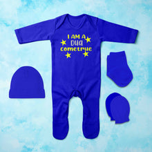 Load image into Gallery viewer, Dua Come True Eid Jumpsuit with Cap, Mittens and Booties Romper Set for Baby Boy - KidsFashionVilla
