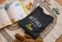 Load image into Gallery viewer, Blessed To Be His Mom Mother And Son Black Matching T-Shirt- KidsFashionVilla
