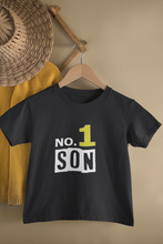 Load image into Gallery viewer, No 1 Son Mother And Son Black Matching T-Shirt- KidsFashionVilla
