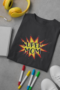 Super Son Mother And Son Black Matching T-Shirt- KidsFashionVilla