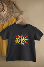 Load image into Gallery viewer, Super Son Mother And Son Black Matching T-Shirt- KidsFashionVilla
