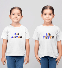 Load image into Gallery viewer, Big Sister Lil Sister-Sister Kids Half Sleeves T-Shirts -KidsFashionVilla
