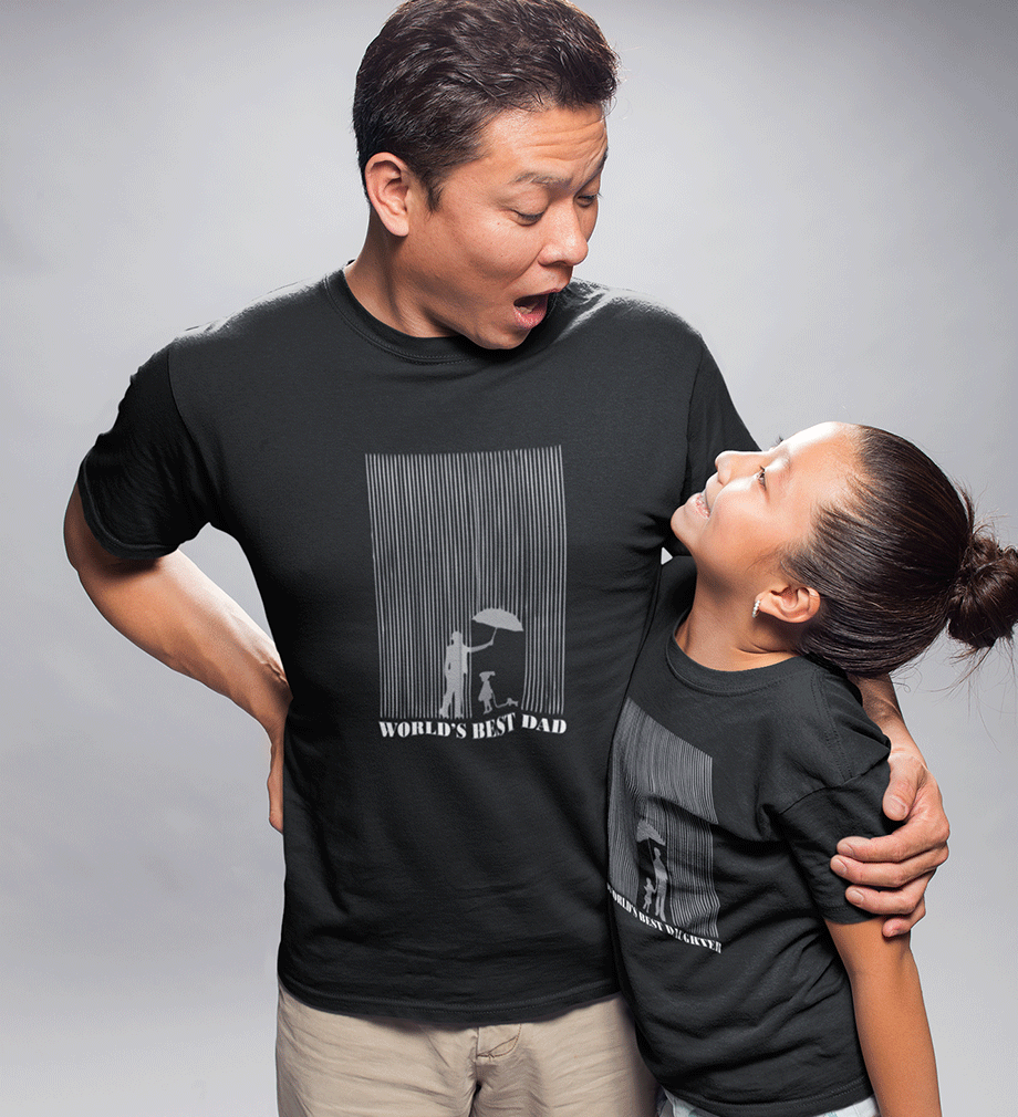 World's Best Dad Daughter Father and Daughter Matching T-Shirt- KidsFashionVilla