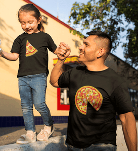 Pizza Father and Daughter Matching T-Shirt- KidsFashionVilla