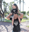 Super Dad Super Daughter Father and Daughter Matching T-Shirt- KidsFashionVilla