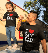 Load image into Gallery viewer, I Love My Dad I Love My Daughter Father and Daughter Matching T-Shirt- KidsFashionVilla
