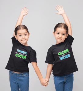 Older Younger Sister-Sister Kids Half Sleeves T-Shirts -KidsFashionVilla