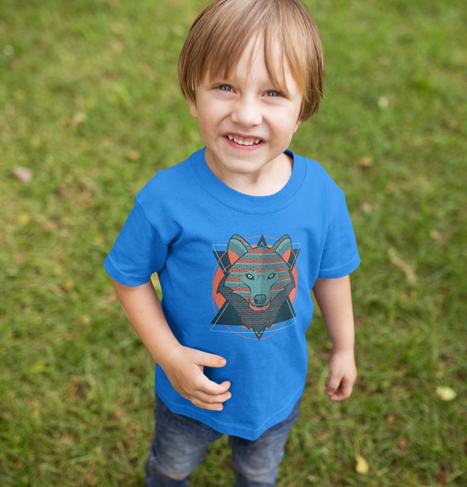 WOLF Half Sleeves T-Shirt for Boy-KidsFashionVilla