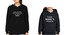 Load image into Gallery viewer, There Is  girl Who Stole My Heart I Stole Mommy&#39;s Heart Mother and Daughter Matching Hoodies- KidsFashionVilla
