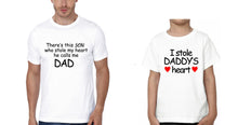 Load image into Gallery viewer, I Stole daddy&#39;s Heart Father and Son Matching T-Shirt- KidsFashionVilla
