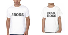 Load image into Gallery viewer, The Boss  The Real Boss Father and Son Matching T-Shirt- KidsFashionVilla

