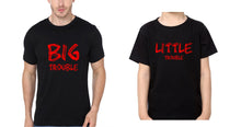 Load image into Gallery viewer, Big Trouble  Lil Trouble Father and Son Matching T-Shirt- KidsFashionVilla
