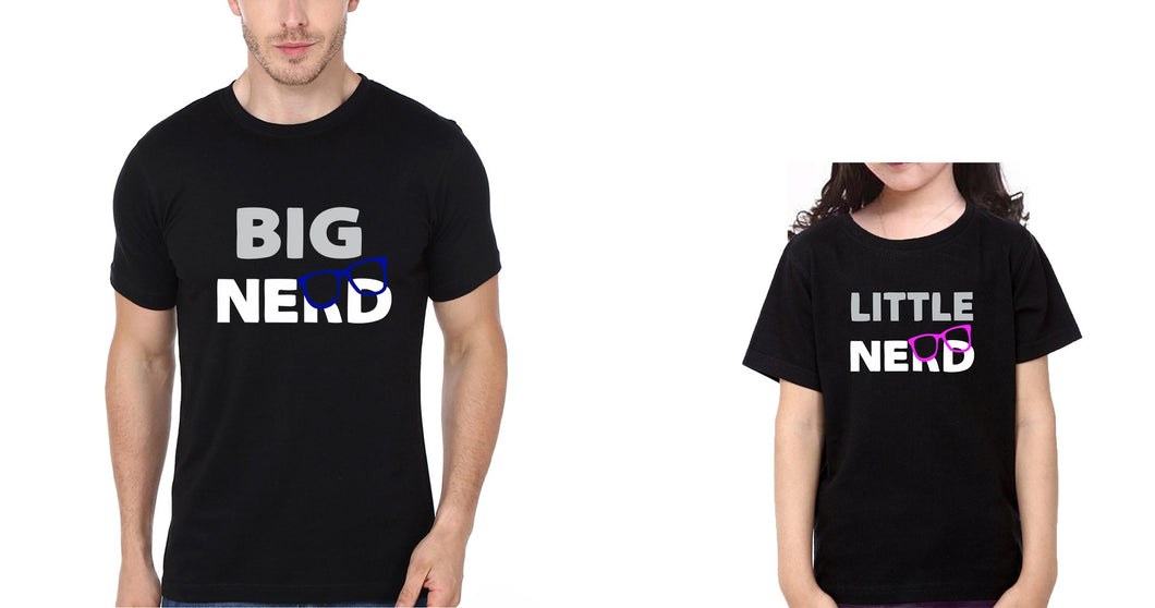 Big Nerd Little Nerd Father and Daughter Matching T-Shirt- KidsFashionVilla