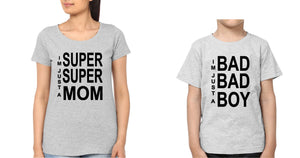 Bad Bad Boy Super super Mom Mother and Son Matching T-Shirt- KidsFashionVilla