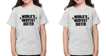Load image into Gallery viewer, World&#39;s Okayest Sister-Sister Kids Half Sleeves T-Shirts -KidsFashionVilla
