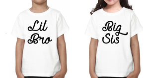 Big Sis Lil Bro Brother-Sister Kid Half Sleeves T-Shirts -KidsFashionVilla