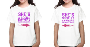 Social Sister-Sister Kids Half Sleeves T-Shirts -KidsFashionVilla