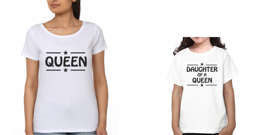 Queen Daughter Of A Queen Mother and Daughter Matching T-Shirt- KidsFashionVilla
