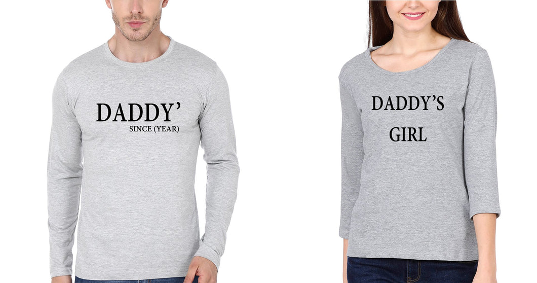 Daddy Since Father and Daughter Matching Full Sleeves T-Shirt- KidsFashionVilla