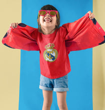 Load image into Gallery viewer, Real Madrid Half Sleeves T-Shirt For Girls -KidsFashionVilla
