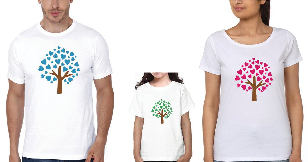 Tree Family Half Sleeves T-Shirts-KidsFashionVilla
